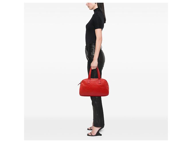 Borsa Bottega Veneta Red Nappa Intrecciato Rosso - vista 5
