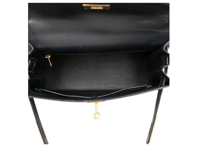 Hermès Black Box Calf Kelly Sellier 28 Negro - vista 4