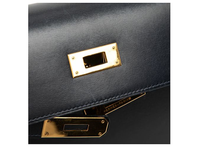 Hermès Black Box Calf Kelly Sellier 28 Negro - vista 6