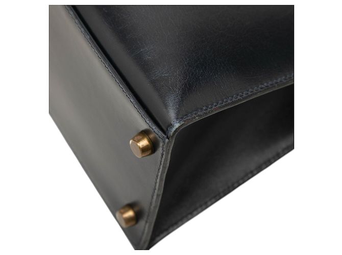 Hermès Black Box Calf Kelly Sellier 28 Negro - vista 7