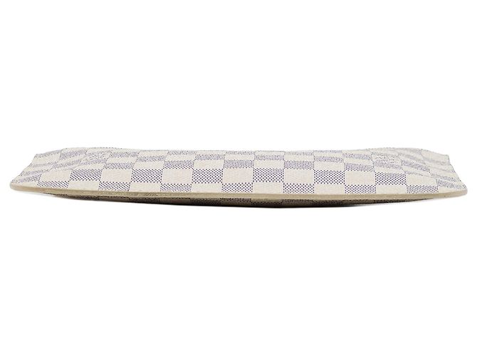 Louis Vuitton White Damier Azur Neverfull MM Pouch Weiß - Ansicht 3