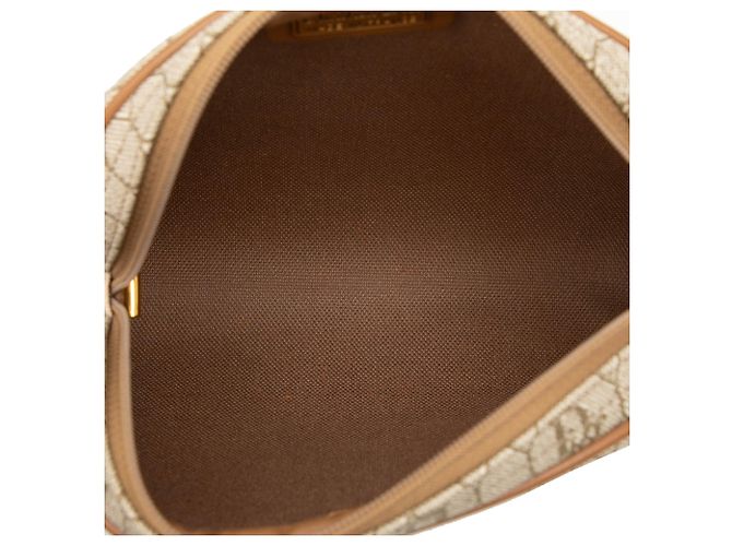 Borsa a tracolla Dior in tela rivestita beige a nido d'ape - vista 4