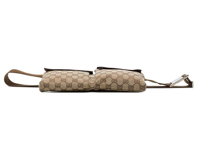 Bolso cinturón Gucci de lona GG beige con doble bolsillo - vista 3