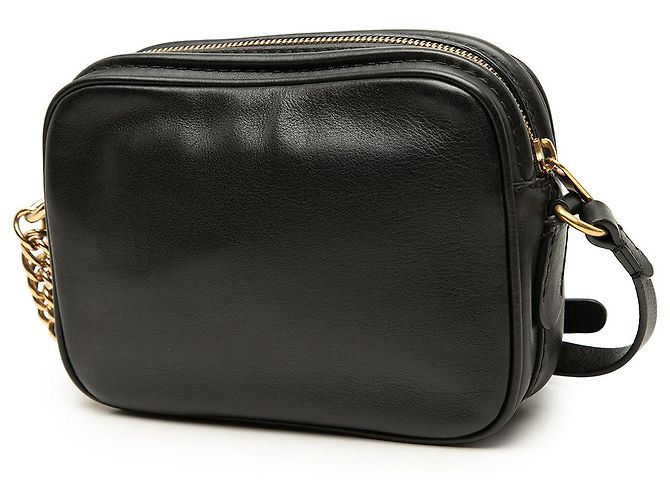 Bolsa Camera Burberry em couro de bezerro preto com corrente - vista 2