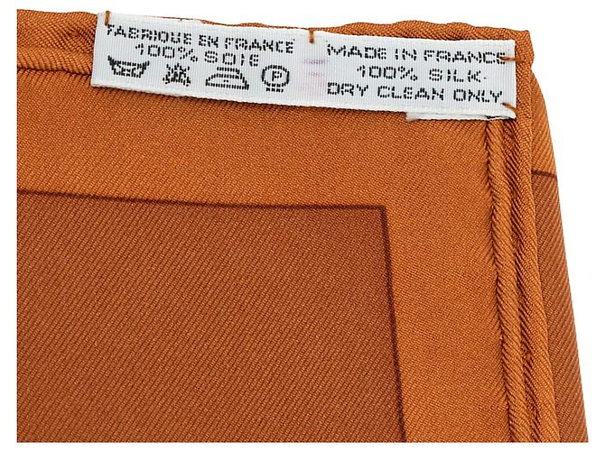 Lenço de seda Hermès Brown Parures des Sables Marrom - vista 2