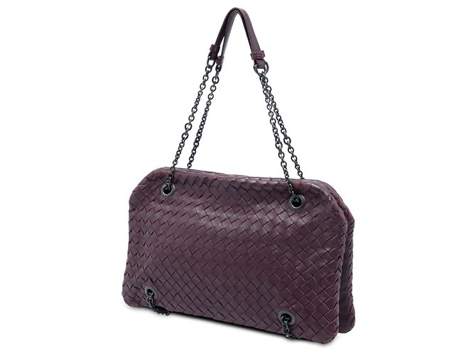 Borsa a tracolla Duo in Nappa Intrecciato viola Bottega Veneta Porpora - vista 2