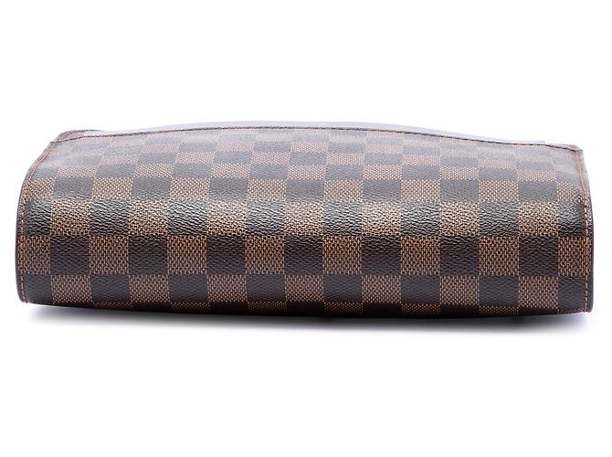Louis Vuitton Brown Damier Ebene Saint Louis Pochette Marrone - vista 3