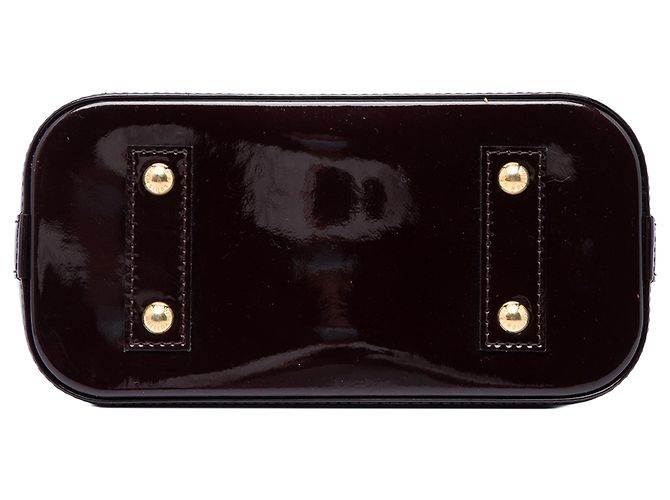 Louis Vuitton Red Monogram Vernis Ombre Alma BB Rosso Bordò - vista 3