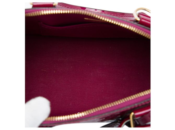 Louis Vuitton Red Monogram Vernis Ombre Alma BB Rosso Bordò - vista 4