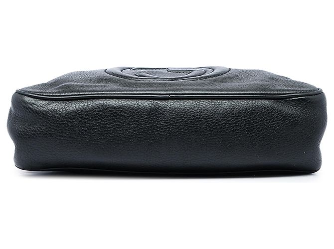 Bolsa de Ombro Soho com Corrente e Zíper em Couro de Bezerro Grão Preto Gucci - vista 3