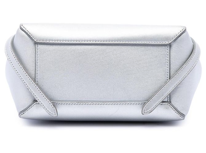 Belt Bag Céline Bolso cinturón Celine Silver Nano en piel de becerro laminada Plata - vista 3