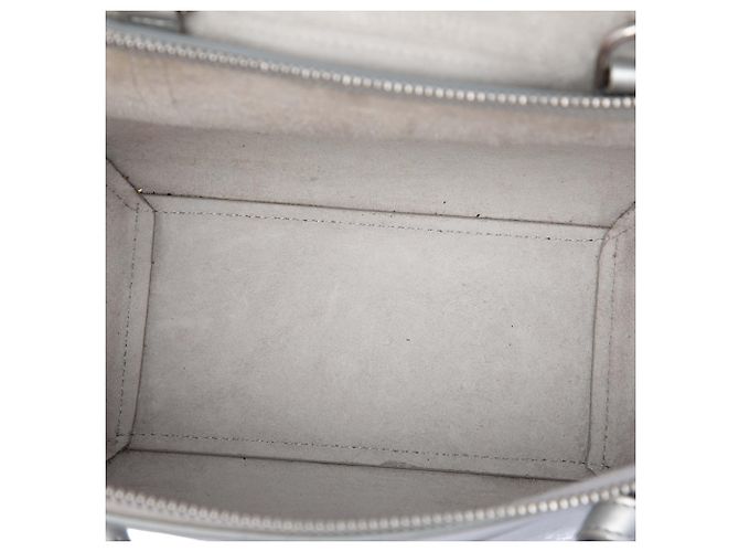 Belt Bag Céline Bolso cinturón Celine Silver Nano en piel de becerro laminada Plata - vista 4