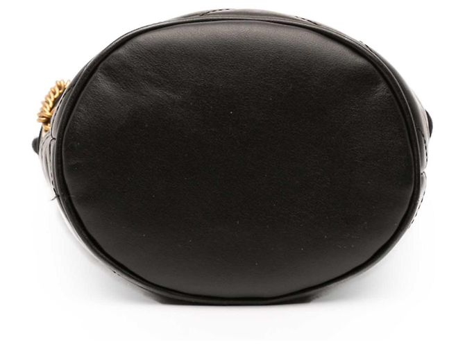 Borsa secchiello Gucci GG Marmont in pelle di vitello matelassé nera, piccola Nero - vista 3