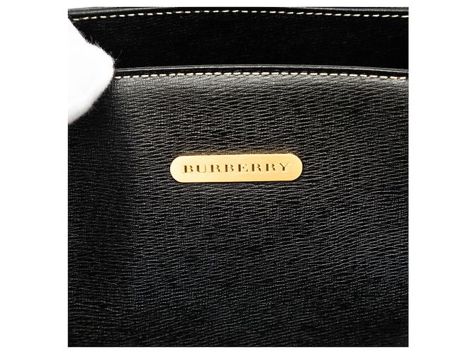 Tote in pelle nera Burberry Nero - vista 5