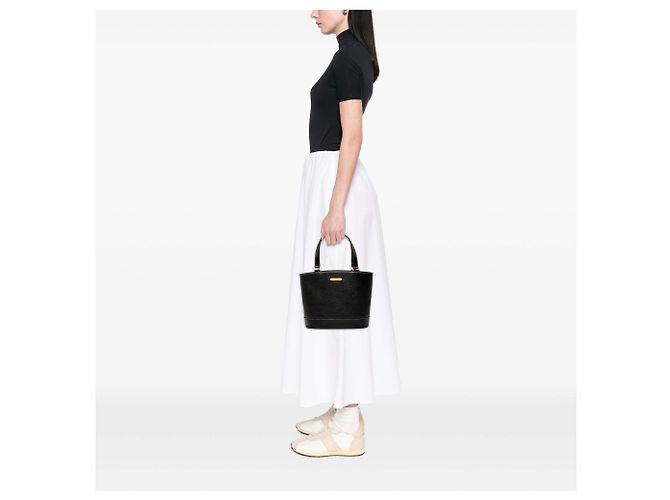 Tote in pelle nera Burberry Nero - vista 6