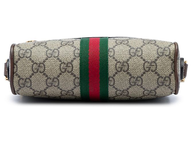 Gucci Mini Bolso Bandolera Ophidia Web GG Supreme Beige - vista 3