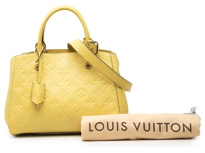 Louis Vuitton Yellow Monogram Empreinte Montaigne BB Giallo - vista 7