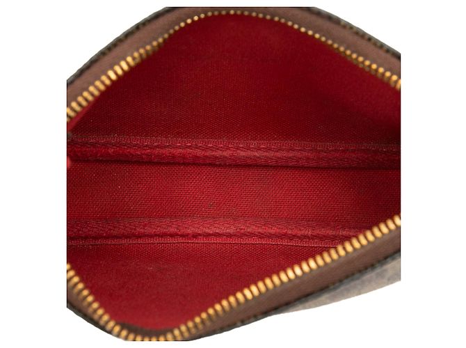 Louis Vuitton Brown Damier Ebene Mini Pochette Accessoires Marron - vue 4