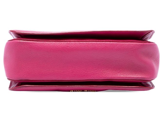 Borsa Satchel Miu Miu in pelle di capra rosa Madras - vista 3