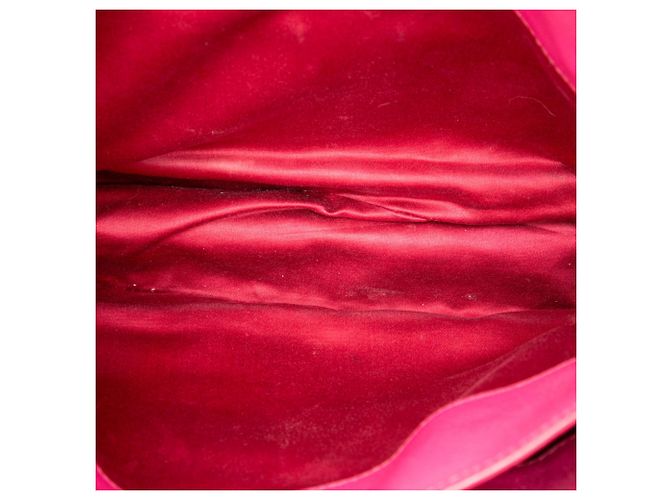 Borsa Satchel Miu Miu in pelle di capra rosa Madras - vista 4