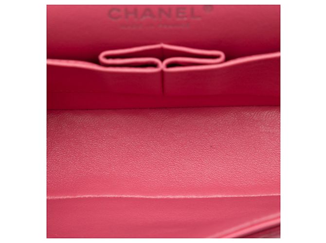 Chanel Pink Medium Classic Chevron Lambskin Double Flap Rose - vue 4