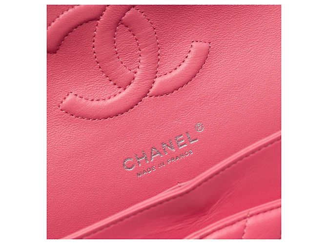 Chanel Pink Medium Classic Chevron Lambskin Double Flap Rose - vue 5