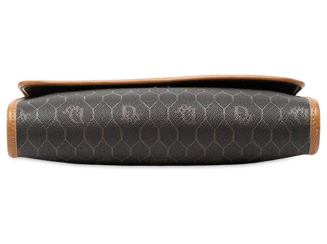 Autre Marque Borsa a tracolla Dior Black Honeycomb Coated Canvas Chain Flap Nero - vista 3