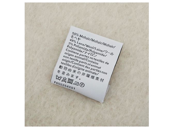 Loewe Anagram Schal Creme Wolle Mohair Roh - Ansicht 5