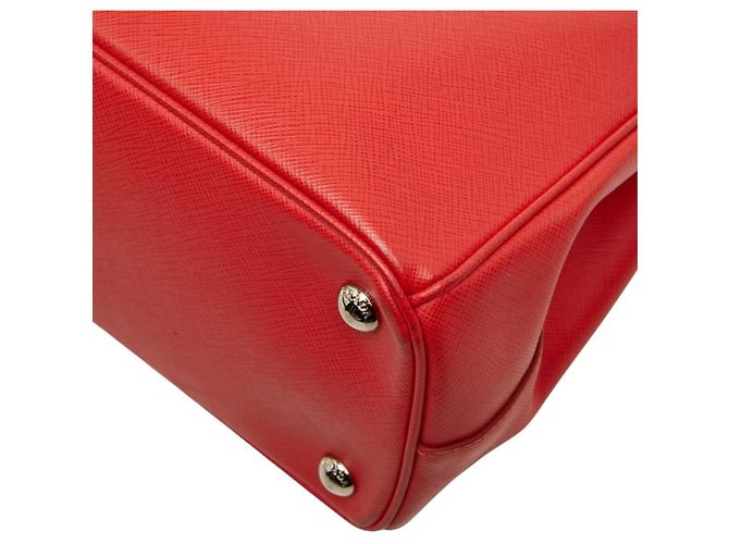 Prada Galleria Handtasche aus rotem Saffiano-Leder - Ansicht 6