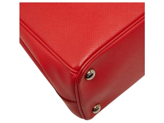 Prada Galleria Handtasche aus rotem Saffiano-Leder - Ansicht 7