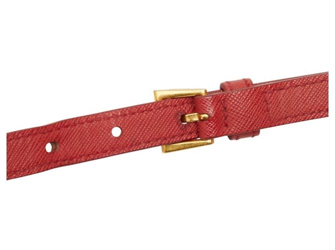 Prada Saffiano Galleria Handtasche aus rotem Leder - Ansicht 10