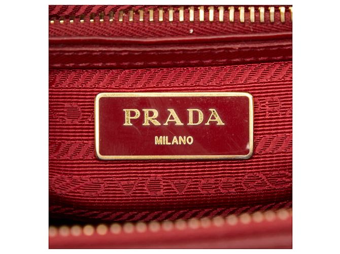 Prada Saffiano Galleria Handtasche aus rotem Leder - Ansicht 11