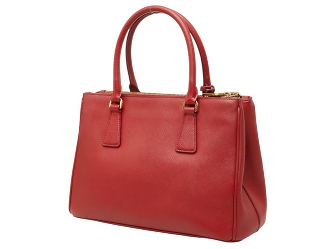 Prada Saffiano Galleria Handtasche aus rotem Leder - Ansicht 2