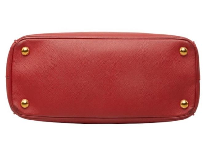 Prada Saffiano Galleria Handtasche aus rotem Leder - Ansicht 3