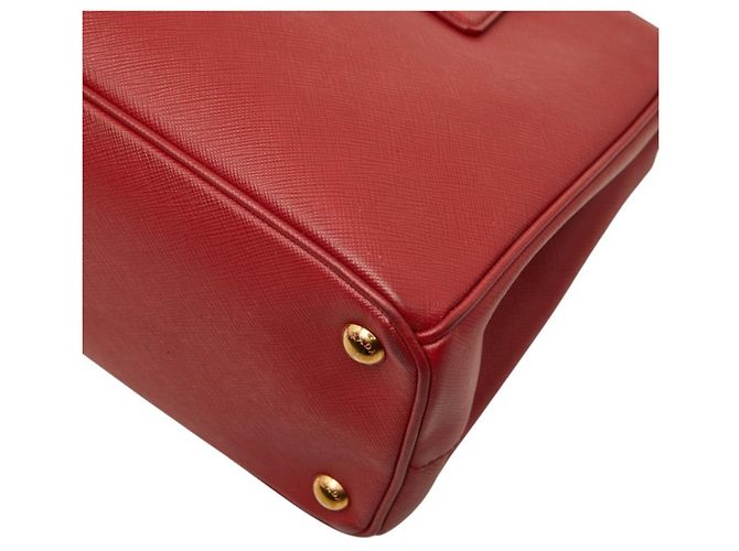 Prada Saffiano Galleria Handtasche aus rotem Leder - Ansicht 4
