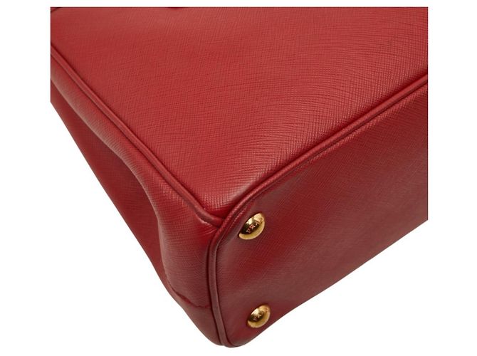 Prada Saffiano Galleria Handtasche aus rotem Leder - Ansicht 5