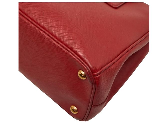 Prada Saffiano Galleria Handtasche aus rotem Leder - Ansicht 6