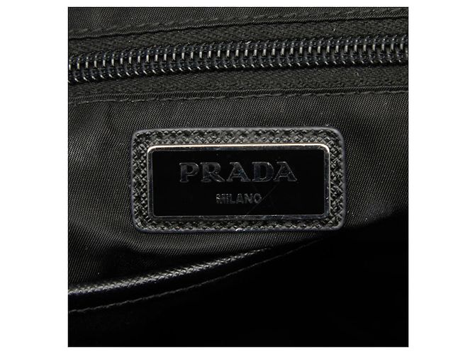 Mini zaino trapuntato Prada con placca logo Triangle Nero - vista 11