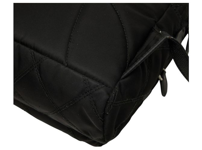 Mini zaino trapuntato Prada con placca logo Triangle Nero - vista 6