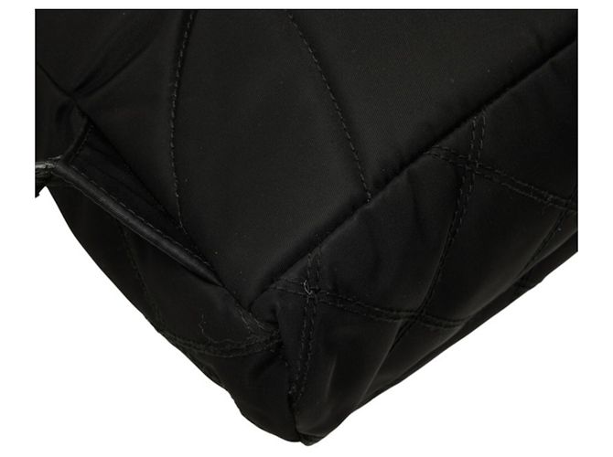 Mini zaino trapuntato Prada con placca logo Triangle Nero - vista 7