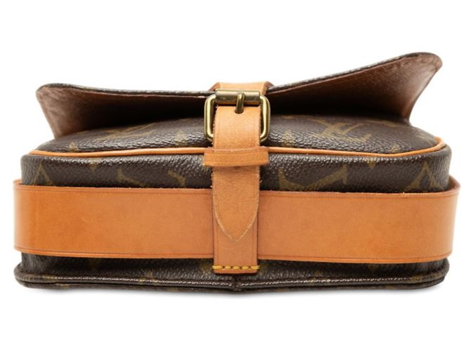 Louis Vuitton Monogram Mini Cartouchiere Crossbody Shoulder Bag Braun - Ansicht 3