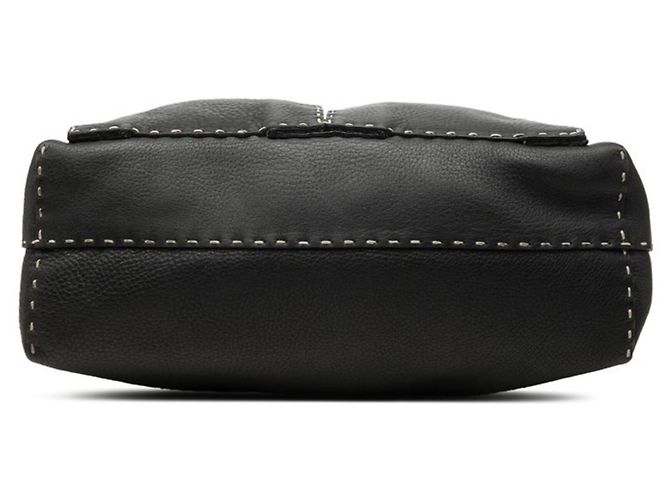 Borsa a tracolla e spalla Fendi Selleria Stitch Nero - vista 3