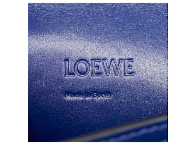 Borsa a tracolla Loewe Barcelona in pelle blu - vista 12