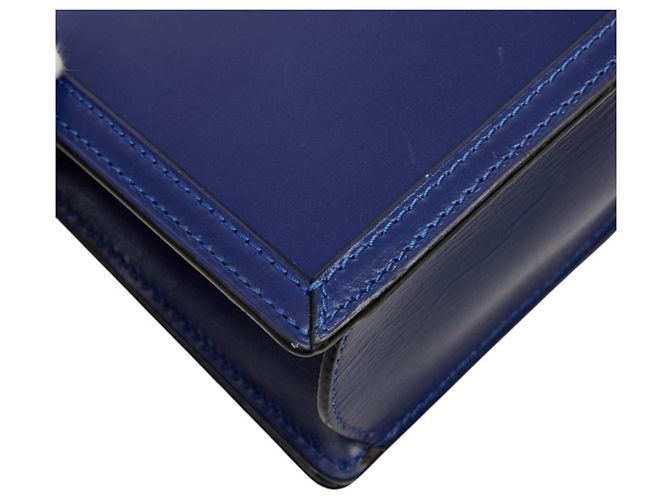 Borsa a tracolla Loewe Barcelona in pelle blu - vista 7