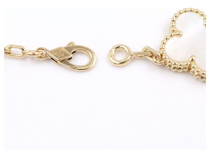 Van Cleef & Arpels Vintage Alhambra Charm-Armband Weiß Golden - Ansicht 5