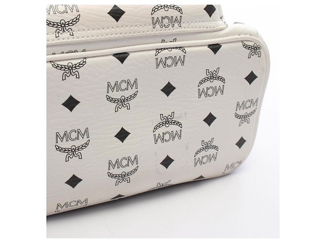 Sac à dos/Sac à main MCM Visetos Studded Blanc - vue 10