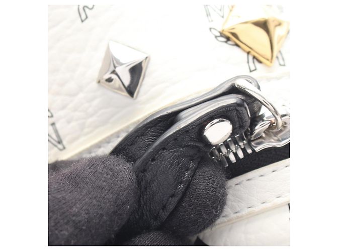 Sac à dos/Sac à main MCM Visetos Studded Blanc - vue 12