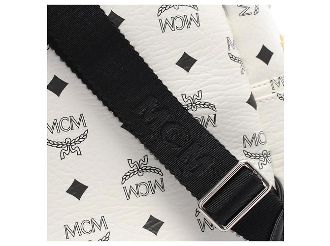 Sac à dos/Sac à main MCM Visetos Studded Blanc - vue 14