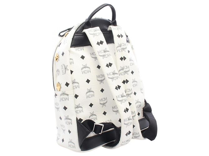 Sac à dos/Sac à main MCM Visetos Studded Blanc - vue 2