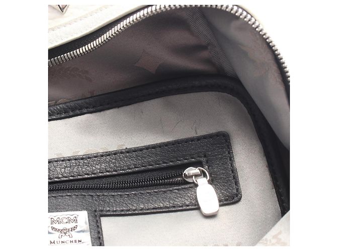 Sac à dos/Sac à main MCM Visetos Studded Blanc - vue 5